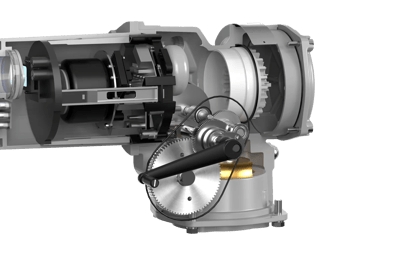 Actuator rendering rear view