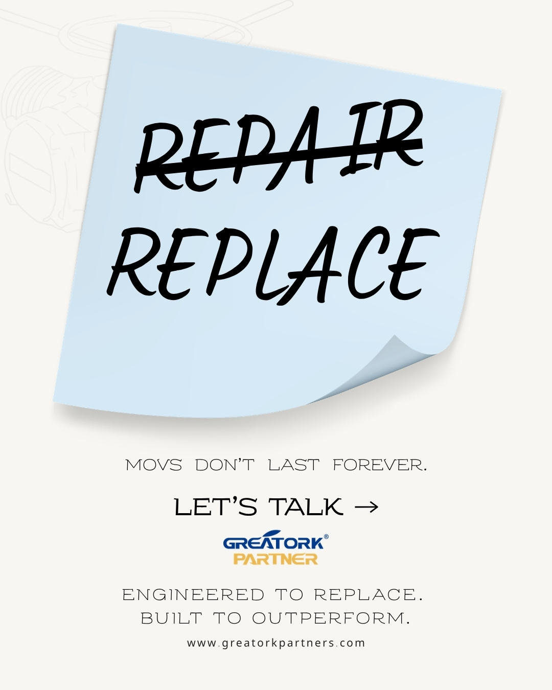 GREATORK Partner repair to replace concept for MOV replacement, electric actuator retrofit and intelligent valve automation upgrade.